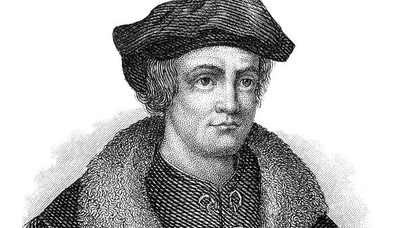 Gemaltes Porträt von Thomas Müntzer