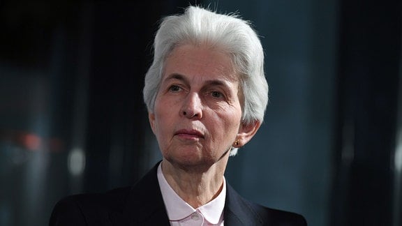Marie-Agnes Strack-Zimmermann ( Vertreterin der FDP-Mitglieder in der Liberalen Fraktion des Europäischen Parlaments ) am Wahlabend im Hans-Dietrich-Gescher-Haus in Berlin.