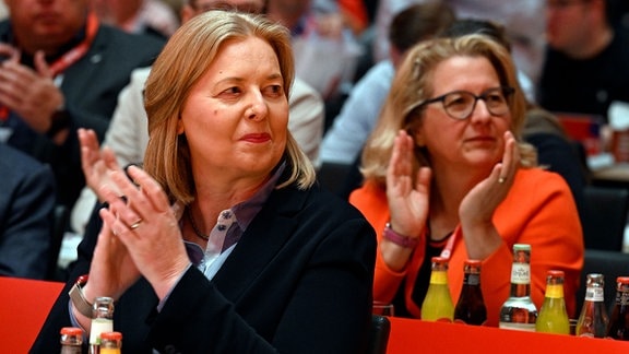 Bundesarbeitsministerin Bärbel Bas bei einem SPD-Landesparteitag in Nordrhein-Westfalen