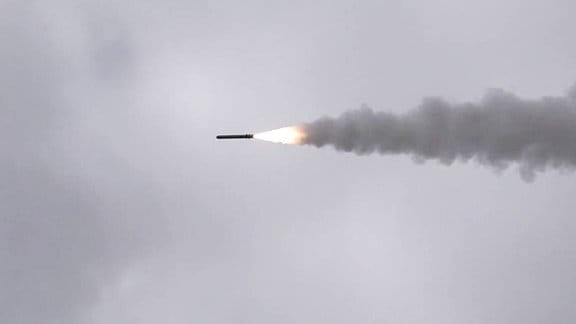 Russische Iskander-Rakete nach Ihrem Start 2022