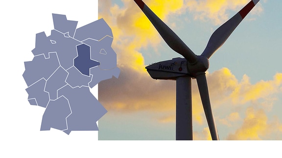 Symbolbild: Windkraftanlage in der Dämmerung