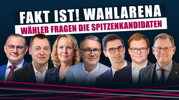 Sieben Politikerinnen nebeneinander
