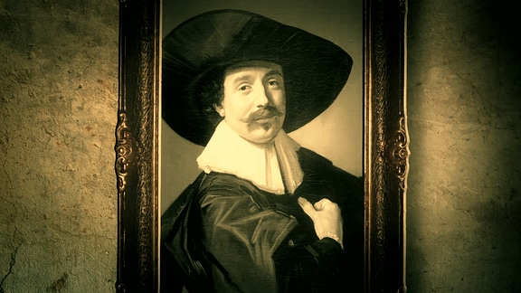 "Brustbild eines unbekannten Herrn mit Hut und Handschuhen" von Frans Hals.