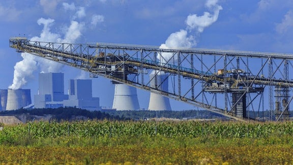Förderbrücke im Braunkohlentagebau Reichwalde Sachsen, Reichwalde